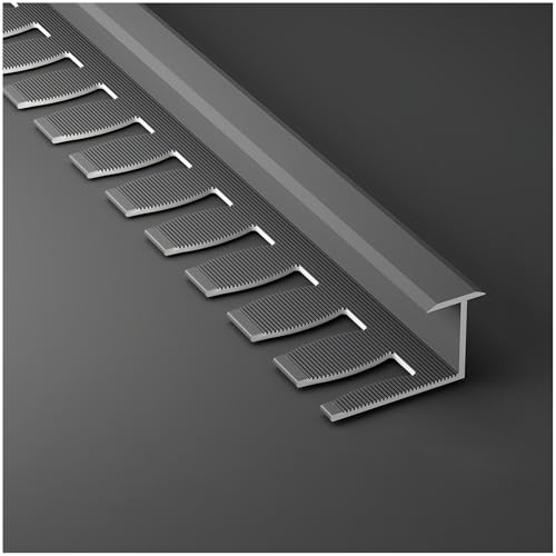 Übergangsleiste Wasserdicht, 3 Stück 90CM Höhenausgleichsprofil, T-Profil aus eloxiertem, zum Verbinden von Bodenlücken, Teppich zu Fliesen Übergang Kanten Trim(Gray,W 15mm x H 12.5mm) von Generic