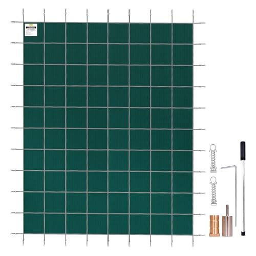 Überragende Sicherheitsabdeckung Für Einbaupools Mit 99% Beschattung Rechteckige Netzabdeckung Netzabdeckung Für Einbaupools Winterschutzabdeckung Für Schwimmbäder(Green,Rectangle 16x32ft) von Generic
