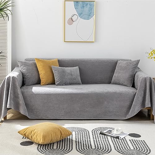 Überwürfe für Sofas Große Sofa-Überwurfdecke 1 2 3 4 Sitzer Für große Polyester-wasserdichte Abdeckung Couch-Sofas und Stühle Möbelschutzbezüge Haustier von Generic