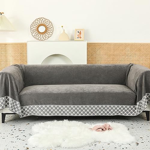 Überwürfe für Sofas Große Sofa-Überwurfdecke 1 2 3 4 Sitzer Für große Polyester-wasserdichte Abdeckung Couch-Sofas und Stühle Möbelschutzbezüge Haustier von Generic
