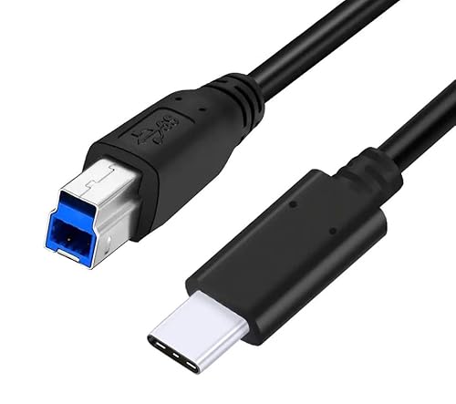 USB Typ C auf USB B 3.0 Kabel USB C Stecker auf USB B Stecker High Speed 5 Gbps C auf B Kabel Kabel Kabel Draht Blei Stecker Plug & Play für Computer, Laptop, Drucker, Scanner, Festplatte,Fax,Kopierer von WENIVO