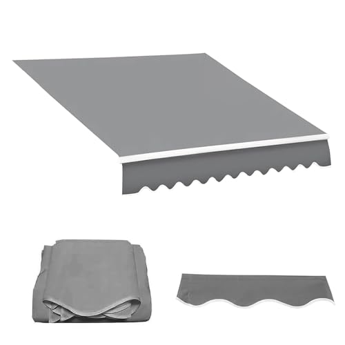 UV-beständig Markisenbespannung Markisenstoff Aus Polyester Markisentuch Mit Volant Für Balkon Veranda Markisen 4x2.0m 4.5x2.5m 6x2.5m (ohne Rahmen)(4.5x2.5m) von Generic