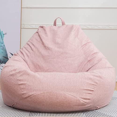 Ultra Soft Sitzsack Stuhlbezug Für Kinder, Jugendliche, Erwachsene, Riesenpelz Sitzsack Abdeckung Wohnzimmermöbel Große Runde Weich Flauschige Kunstpelz Sitzsack Schlafsofa A, Brown, 90x110cm von Generic