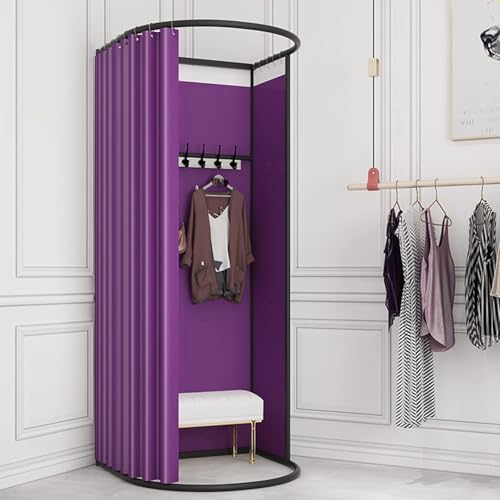 Umkleidekabine, Bekleidungsgeschäft Umkleidekabine Tragbare Mobile Umkleidekabine Sichtschutzwand Für Einkaufszentren Platz Sparen, Purple von Generic