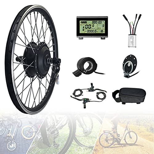 Umrüstsatz für E-Bike 20"/ 24" / 26"/ 27.5" / 28"/ 29" / 700c Hinterradmotor Elektro-Fahrrad Kit,36V/48V 250/350/500W Elektrofahrrad Motor Umbausatz, E-Bike Conversion Kit,20in-36V/500W von Generic