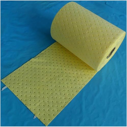 Universelle ölabsorbierende Pads Wiederverwendbare Absorbieren Öl Wasser Chemische Reagenzien, Die In Maritimen Docks, Luftfahrtlaboratorien Und Industriemaschine, Yellow Thickness 2mm, 0.4*50m 1ROLL von Generic