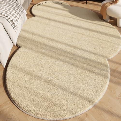 Unregelmäßig Geformter Flächenteppich, Teppichmatte Für Das Bett, Waschbare Wohnzimmer-Schlafzimmer-Esszimmer-Teppiche, rutschfeste Teppichbodenmatte(Pattern C,80x160cm) von Generic