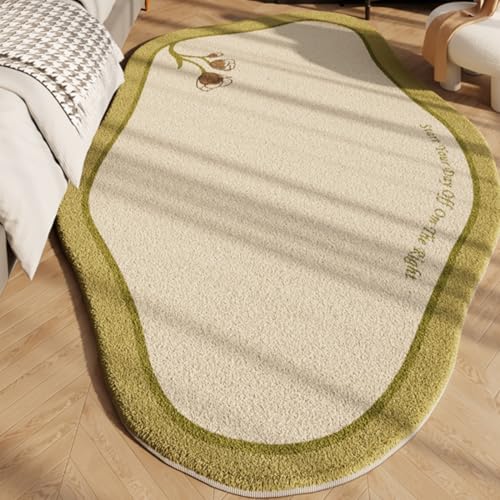 Unregelmäßig Geformter Flächenteppich, Teppichmatte Für Das Bett, Waschbare Wohnzimmer-Schlafzimmer-Esszimmer-Teppiche, rutschfeste Teppichbodenmatte(Pattern E,120x180cm) von Generic