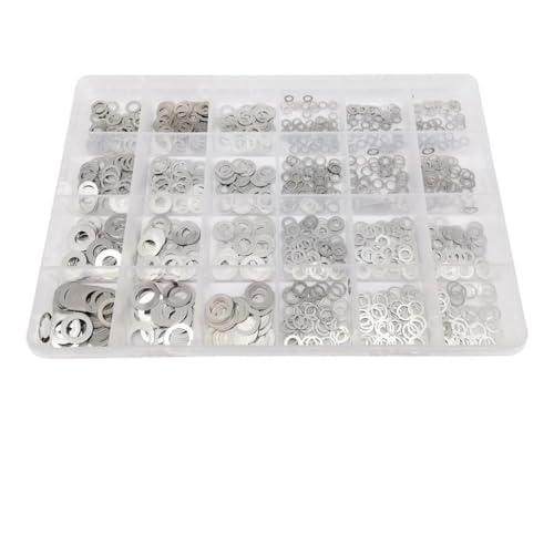 Unterlegscheibe 500/1200 Stück M3 M4 M5 M6 M8 304 A2 Edelstahl Ultradünne Unterlegscheibe Einfache Ultradünne Unterlegscheibe Set Box Flache Präzisionsverstellscheibe Unterlegscheibe 500/1200 Stück M3 M4 M5 M6 M8 304 A2 Edelstahl Ultradünne Unterlegscheibe Einfache Ultradünne Unterlegscheibe Set Box Flache Präzisionsverstellscheibe von Generic