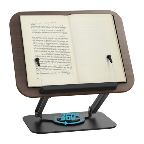 Upgrade Buchständer zum Lesen, verstellbarer Buchhalter mit 360° drehbaren Sockeln, faltbaren Designs und elastischen Clips, multifunktionaler Display-Ständer (C) von Generic
