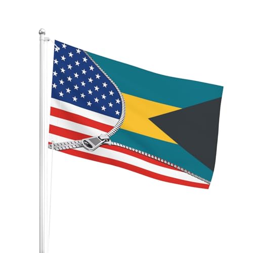 Uv-Beständig Banner Fahne Amerika Und Bahamas Parade Flag Weatherproof Premium Flagge Für Piraten-Partys, Hauswanddekoration, Bauernhof, 3X5 Ft Uv-Beständig Banner Fahne Amerika Und Bahamas Parade Flag Weatherproof Premium Flagge Für Piraten-Partys, Hauswanddekoration, Bauernhof, 3X5 Ft von Generic