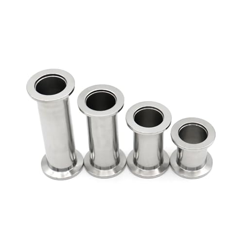 Vakuum-Gerade Rohrverschraubungen 304 Edelstahl KF16 KF25 KF40 KF50 Länge 40 50 60 80 100 120 150 180 200mm(KF16,80mm) von Generic