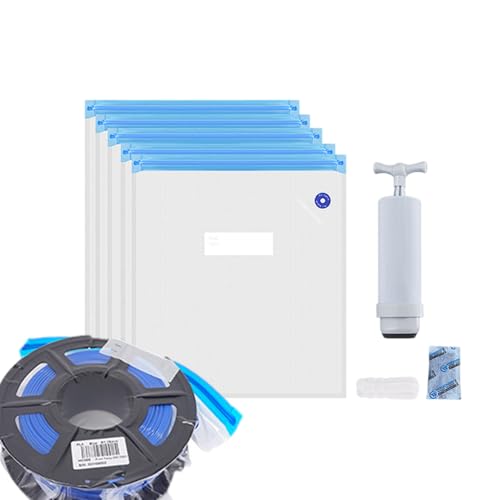 Vakuumversiegelte Beutel für Filamente - PLA -Filamente Trockner mit Klammern und Handpumpe | Ideal für die Lagerung von 3D -Filamenten, optimales Trocknen nach Gebrauch, Erhaltung von Plastikfilament Vakuumversiegelte Beutel für Filamente - PLA -Filamente Trockner mit Klammern und Handpumpe | Ideal für die Lagerung von 3D -Filamenten, optimales Trocknen nach Gebrauch, Erhaltung von Plastikfilament von Generic