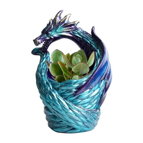 Vasen | Drache Deko Vase | Drache Deko Vase für Wohnzimmer Schlafzimmer Deko Vase Drache Deko Tisch Resin Wiederverwendbare Tischdeko Mittelstück von Generic