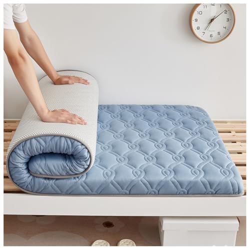 Verbesserte Japanische Latexmatratze Für Den Boden, Tragbare Futon-Tatami-Matte, Flauschige Faltbare Bettmatratze, Gästematratze Für Den Boden, Tragbare Und Faltbare Campingmatratze(A,180 * 200cm) von Generic