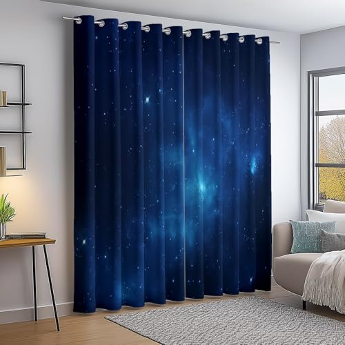Verdunkelungsvorhang Blau Weiß Thermovorhang Kälteschutz 2 Stück Türvorhang, Sternenhimmel Sterne Wolken Blickdicht Ösenschal Gardinen Wohnzimmer Blackout Curtain H183×B117 cm Verdunkelungsvorhang Blau Weiß Thermovorhang Kälteschutz 2 Stück Türvorhang, Sternenhimmel Sterne Wolken Blickdicht Ösenschal Gardinen Wohnzimmer Blackout Curtain H183×B117 cm von Generic