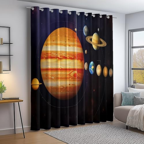 Verdunkelungsvorhang Bunt Thermovorhang Kälteschutz 2 Stück Türvorhang, Natur Sonnensystem Planeten Blickdicht Ösenschal Gardinen Wohnzimmer Blackout Curtain H245×B145 cm Verdunkelungsvorhang Bunt Thermovorhang Kälteschutz 2 Stück Türvorhang, Natur Sonnensystem Planeten Blickdicht Ösenschal Gardinen Wohnzimmer Blackout Curtain H245×B145 cm von Generic
