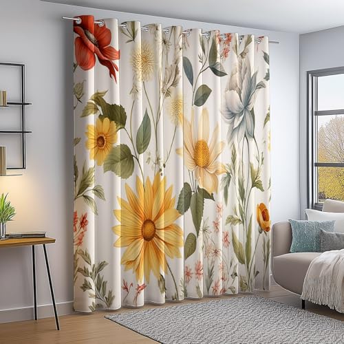 Verdunkelungsvorhang Bunt Thermovorhang Kälteschutz 2 Stück Türvorhang, Vintage Floral Rustikal Textur Blickdicht Ösenschal Gardinen Wohnzimmer Blackout Curtain H166×B75 cm Verdunkelungsvorhang Bunt Thermovorhang Kälteschutz 2 Stück Türvorhang, Vintage Floral Rustikal Textur Blickdicht Ösenschal Gardinen Wohnzimmer Blackout Curtain H166×B75 cm von Generic