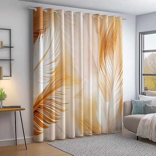 Verdunkelungsvorhang Helle Aprikose Thermovorhang Kälteschutz 2 Stück Türvorhang, Abstrakt Elegant Federn Textur Blickdicht Ösenschal Gardinen Wohnzimmer Blackout Curtain H140×B55 cm Verdunkelungsvorhang Helle Aprikose Thermovorhang Kälteschutz 2 Stück Türvorhang, Abstrakt Elegant Federn Textur Blickdicht Ösenschal Gardinen Wohnzimmer Blackout Curtain H140×B55 cm von Generic