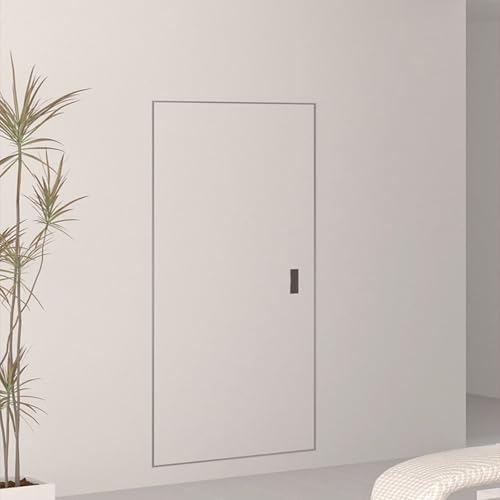 Verschiedene Größen Revisionsklappe aus Aluminium für Trockenbau Wand und Decke, Überstreichbare Verdeckte Revisionstür mit Versenktem Türgriff(W 80 cm x H 120 cm) von Generic