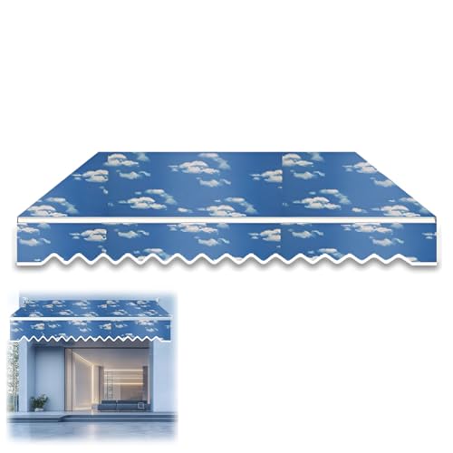 Versenkbare Markise Patio Sun Shade Shelter Replacement Fabric Top Cover (Nur Stoff), Water-Resistant Polyester Replacement Canvas(23x13ft/700x400cm) von Generic