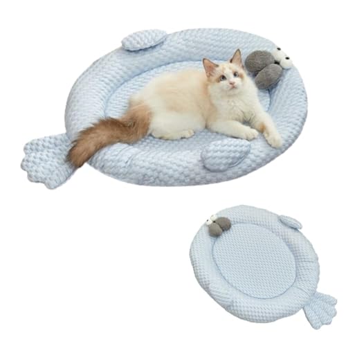 Versiegelstil Haustierkühlbett, Kühlung Eisblock Sommer Haustiermatte mit Kissen Und Rutschfestem Boden, Schlafkissen Süße Seal-Stil-seiden-haustiermatte S: 51 * 42 * 5 cm(20 * 16.5 * 1.9 in) von Generic