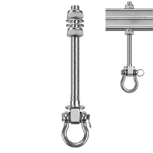 Verstärkte Hängemattenhaken – D-Set zur Installation rutschfest für Hängematte – rutschfestes Gestell, robust, Kapazität 680 kg, für Hängematte im Freien, Hängestuhl, Decke, Wandern, Camping Verstärkte Hängemattenhaken – D-Set zur Installation rutschfest für Hängematte – rutschfestes Gestell, robust, Kapazität 680 kg, für Hängematte im Freien, Hängestuhl, Decke, Wandern, Camping von Generic