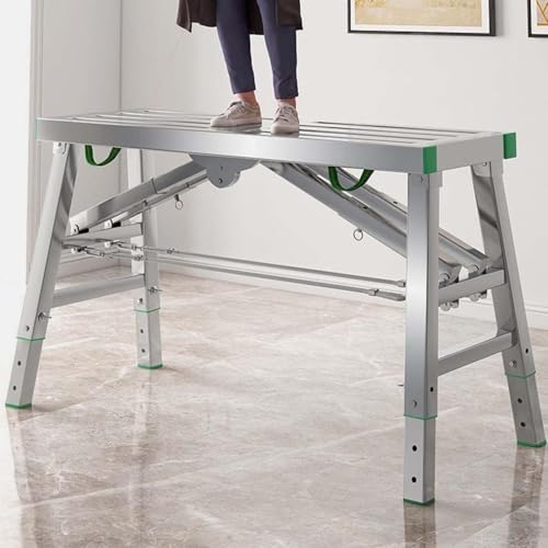 Verstellbare Arbeitsplattform Tragbare Klappleiter Mit 800 Lbs Tragfähigkeit - Klappbare Stahlgerüstleiter Für Baustellen Und Den Heimgebrauch, 140 * 40 Verstellbare Arbeitsplattform Tragbare Klappleiter Mit 800 Lbs Tragfähigkeit - Klappbare Stahlgerüstleiter Für Baustellen Und Den Heimgebrauch, 140 * 40 von Generic