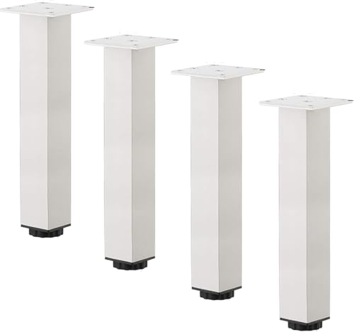 Verstellbare Beine, Set Mit 4 Verstellbaren Beinen, Metallbeine, Aluminium-tischbeine, Quadratische Beine Für Schränke, Sofas, Tv-schränke, Badezimmerschränke Mit Schrauben, Sier, 30Cm/11.8In von Generic