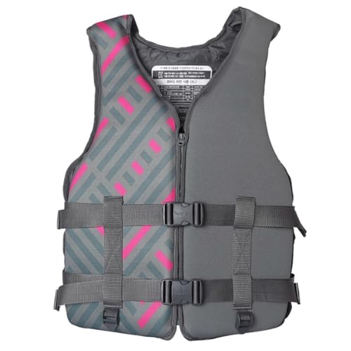Verstellbare Neopren-Schwimmweste, Rettungsweste for Erwachsene, sichere Schwimmhilfe mit Reißverschluss, for Kajakfahren, Paddeln und Angeln(Grey,L) von Generic