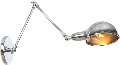 Verstellbare Schwenkarm-wandlampen Vintage Industrielle Wandleuchten Für Schlafzimmer Schwarzes Finish Für Wohnkultur Kopfteil Bauernhaus Veranda Garage, Chrome Verstellbare Schwenkarm-wandlampen Vintage Industrielle Wandleuchten Für Schlafzimmer Schwarzes Finish Für Wohnkultur Kopfteil Bauernhaus Veranda Garage, Chrome von Generic
