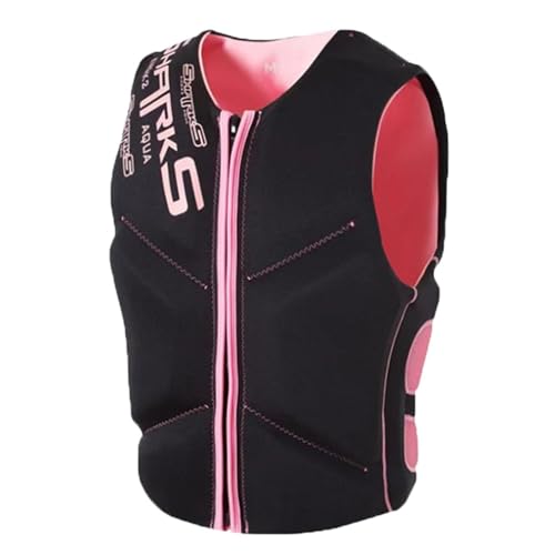 Verstellbare Schwimmweste PFD for Erwachsene, leichte Schwimmweste mit Auftriebshilfe, for Bootfahren, Angeln, Kajakfahren, Wassersport(Pink,M) von Generic