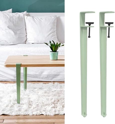 Verstellbare Tischklemmbeine - 4 Stück Metall Eisen Essbeine Für DIY Möbelkonsole - Kein Puhing, DIY Metall Couchtisch Beine, Green, 71cm(27.9in) von Generic