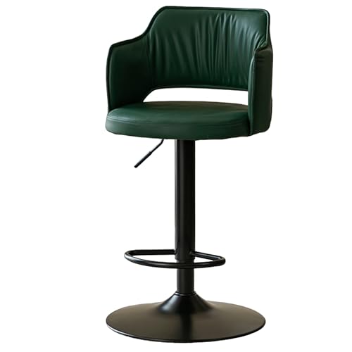 Verstellbarer Barhocker in Pub-Höhe, Küchenbarhocker mit Hohler Rückenlehne und Armlehnen, Einfache Installation, Stilvoll und Einfach für Kücheninsel, Esszimmer(Green) von Generic