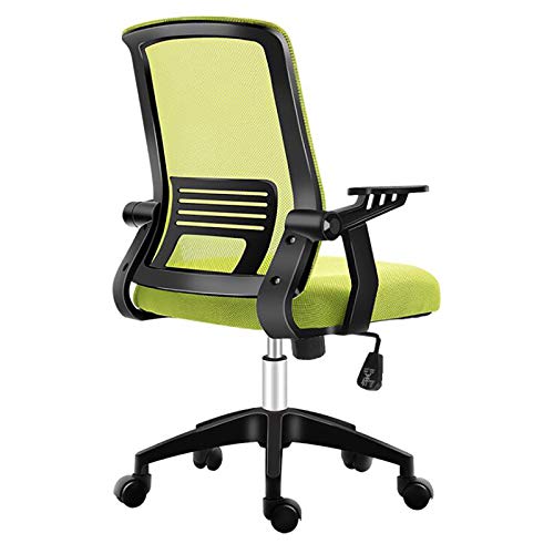 Verstellbarer Bürostuhl, ergonomischer Drehstuhl mit Netzgewebe, Design mit mittlerer Rückenlehne, Lordosenstütze, klappbare Armlehnen, perfekt für Zuhause und Büro, 60 x 60 x 88–96 cm von Generic