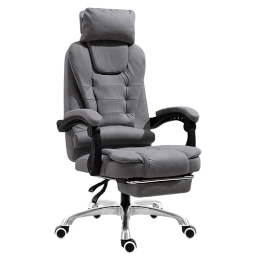 Verstellbarer Chefsessel Mit Lendenwirbelstütze, Chefsessel Mit Hoher Rückenlehne Und Technischem Stoffbezug, Tragkraft: 109 Kg(Dark Grey) von Generic