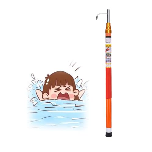 Verstellbarer Pool-Sicherheitshaken Mit Teleskopstange Professionelle Rettungsstange Mit Hoher Sichtbarkeit Bergungsstange Für Große Boote Für Ertrinkende Schwimmer(1.3-4m/4.2-13ft) von Generic