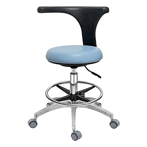 Verstellbarer Zahnarztstuhl Medizinischer Hocker mit Lendenwirbelstütze Rollstuhl Drehstuhl Salonstuhl PU-Leder, A3 von Generic