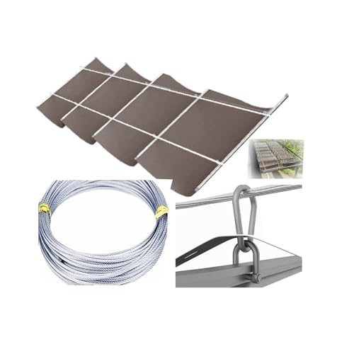 Verstellbares Wave-Sonnensegel mit Kabelbeschlägen,Pergola-Schattenabdeckung,für Außenterrasse, Veranda, Garten, Belüftung und HDPE-Dachabdeckungsset(1.5 * 3m) von Generic