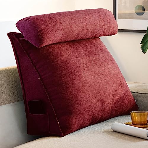 Verstellbares dreieckiges Rückenstützkissen fürs Bett, 60 x 50 x 20 cm, ideales Kissen zum Lesen, Spielen oder Fernsehen, weicher Blauer Komfort zur Entspannung und Unterstützung der Körperhaltung (R Verstellbares dreieckiges Rückenstützkissen fürs Bett, 60 x 50 x 20 cm, ideales Kissen zum Lesen, Spielen oder Fernsehen, weicher Blauer Komfort zur Entspannung und Unterstützung der Körperhaltung (R von Generic