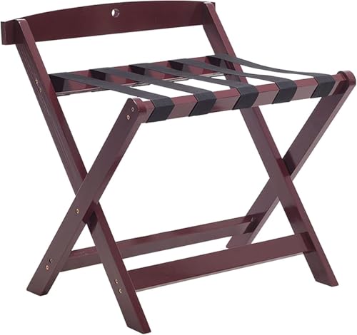 Vertikales Gepäckregal, Hotel Koffer Halter Reisetasche Unterstützung Gästezimmer Leder Holz Gepäckständer Aufbewahrungsregal Möbel Landung Regal Tablett Rack, Red Vertikales Gepäckregal, Hotel Koffer Halter Reisetasche Unterstützung Gästezimmer Leder Holz Gepäckständer Aufbewahrungsregal Möbel Landung Regal Tablett Rack, Red von Generic