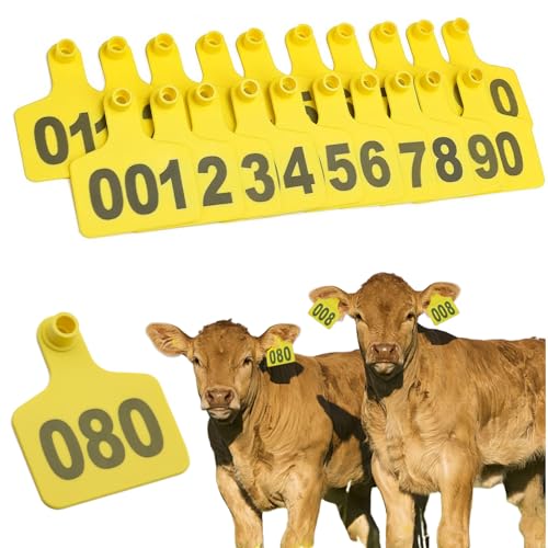 Viehohr -Ohr -Tags TPU Präzision große Größe 100pcs Vieh -Identifikation Ohr -Tags für Rinder Kühe Schweine Schweineziegen Schafkalb Tier Gelb 501-600 Viehohr -Ohr -Tags TPU Präzision große Größe 100pcs Vieh -Identifikation Ohr -Tags für Rinder Kühe Schweine Schweineziegen Schafkalb Tier Gelb 501-600 von Generic