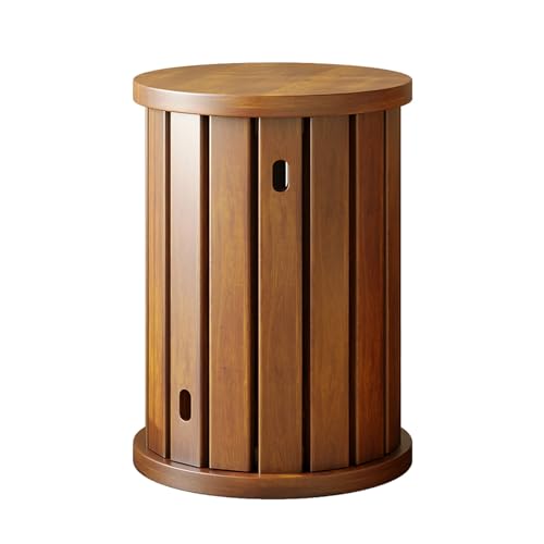 Vielseitige Stapelbare 4-in-1-Hocker, 4er-Set Esszimmerstühle aus Holz, Mittelalterlicher Retro-Stil, Flexibel und Praktisch, für Schlafzimmer, Wohnzimmer, kleine Räume(Cherry Wood,Medium) von Generic