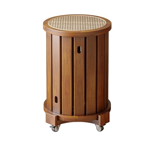 Vielseitige Stapelbare 4-in-1-Hocker, 4er-Set Esszimmerstühle aus Holz, Mittelalterlicher Retro-Stil, Flexibel und Praktisch, für Schlafzimmer, Wohnzimmer, kleine Räume(Cherry Wood-a,Large) von Generic
