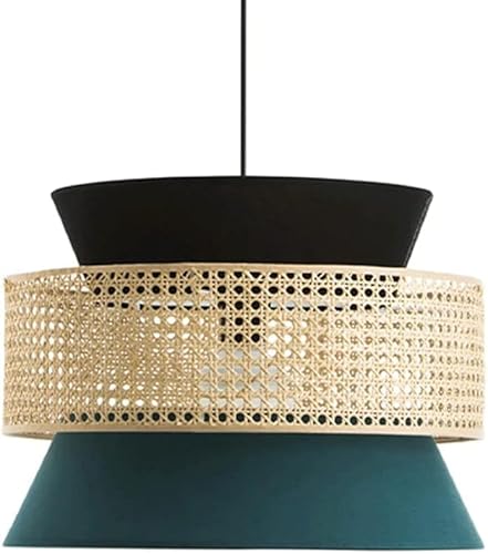 Vietnamesischer Stil Rattan Hängelampe Gewebte Laterne Kronleuchter Pendelleuchte Schirm, Stoff Schirm Design Deckenbeleuchtung Für E27 Lampenfassung Vietnamesischer Stil Rattan Hängelampe Gewebte Laterne Kronleuchter Pendelleuchte Schirm, Stoff Schirm Design Deckenbeleuchtung Für E27 Lampenfassung von Generic