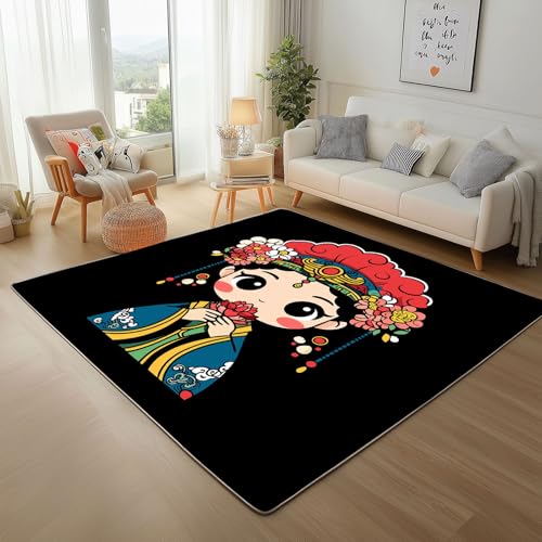 Vintage Oper Mädchen Waschbarer Teppich Wohnzimmer 200x300cm Cartoon Mädchen Rugs for Living Room Weich rutschfest Tepich Kurzflor Schlafzimmer Esszimmer Teppiche Büro Vintage Oper Mädchen Waschbarer Teppich Wohnzimmer 200x300cm Cartoon Mädchen Rugs for Living Room Weich rutschfest Tepich Kurzflor Schlafzimmer Esszimmer Teppiche Büro von Generic