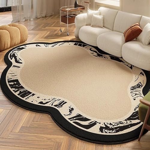 Vintage unregelmäßig geformten Bereich Teppich abstrakt weichen Teppich für Wohnzimmer Büro Schlafzimmer Fußmatte Home Decor Teppichs(Pattern D,200x360cm) von Generic