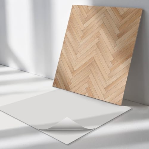 Vinyl Paneel Quadratisch 50x50 cm Vinylplatten Wandpaneele Spritzschutz 4 Stück für Küche, Badezimmer und Büro Bodenbelag Wand und Boden Selbstklebend - Fischgräten-Bodenmuster Vinyl Paneel Quadratisch 50x50 cm Vinylplatten Wandpaneele Spritzschutz 4 Stück für Küche, Badezimmer und Büro Bodenbelag Wand und Boden Selbstklebend - Fischgräten-Bodenmuster von Generic