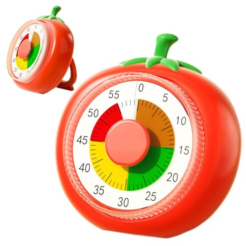 Visueller Countdown-Timer für das Klassenzimmer | 60-minütige mechanische Kinder-Schreibtisch-Countdown-Uhr mit Obst-Design, Klassenzimmer-Lehrmittel mit Alarm für Schreibtisch, Prüfungszeitmanagement von Generic