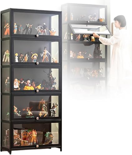 Vitrine Curio Cabinet Showcase Vitrine 5 Ebenen Acryl Vitrine 60/70/80cm Figur Vitrine Wohnzimmer Schlafzimmer, One Color, 70x32x172cm Vitrine Curio Cabinet Showcase Vitrine 5 Ebenen Acryl Vitrine 60/70/80cm Figur Vitrine Wohnzimmer Schlafzimmer, One Color, 70x32x172cm von Generic